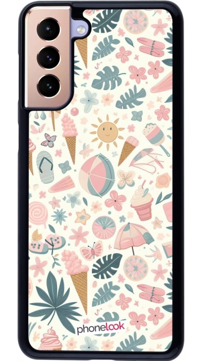 Samsung Galaxy S21+ 5G Case Hülle - Sommer Pink Muster