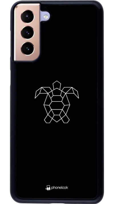 Coque Samsung Galaxy S21+ 5G - Turtles lines on black