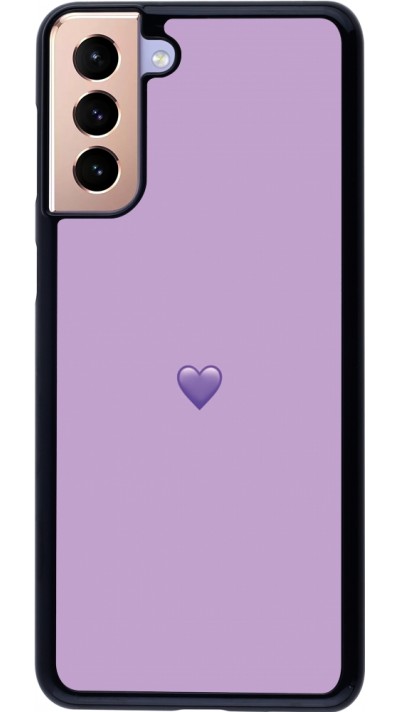 Coque Samsung Galaxy S21+ 5G - Valentine 2023 purpule single heart