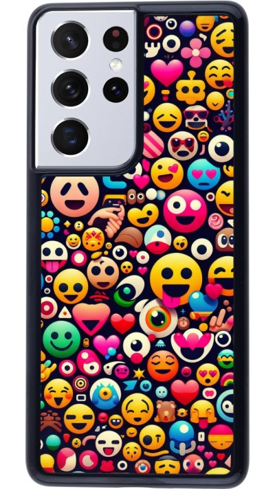 Coque Samsung Galaxy S21 Ultra 5G - Emoji Mix Color