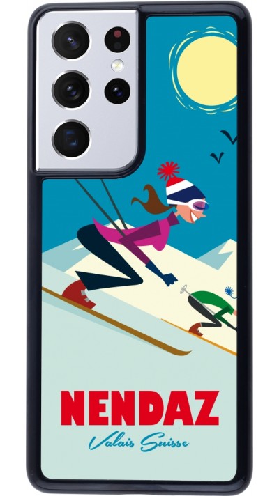 Samsung Galaxy S21 Ultra 5G Case Hülle - Nendaz Ski Downhill