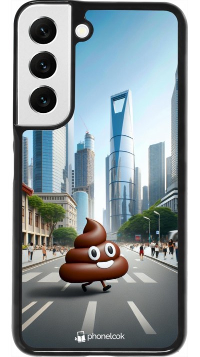 Samsung Galaxy S22 Case Hülle - Kackhaufen Emoji Spaziergang