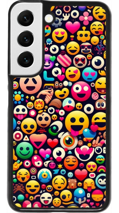 Samsung Galaxy S22 Case Hülle - Emoji Mix Farbe