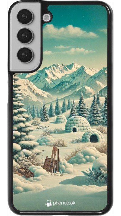 Coque Samsung Galaxy S22+ - Vintage Snowy Mountain Igloo