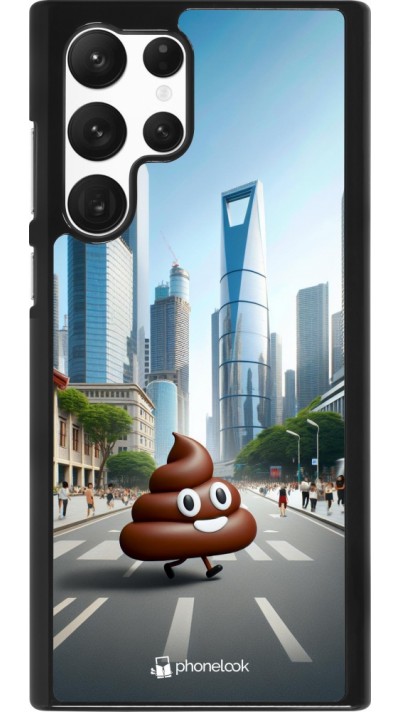 Samsung Galaxy S22 Ultra Case Hülle - Kackhaufen Emoji Spaziergang