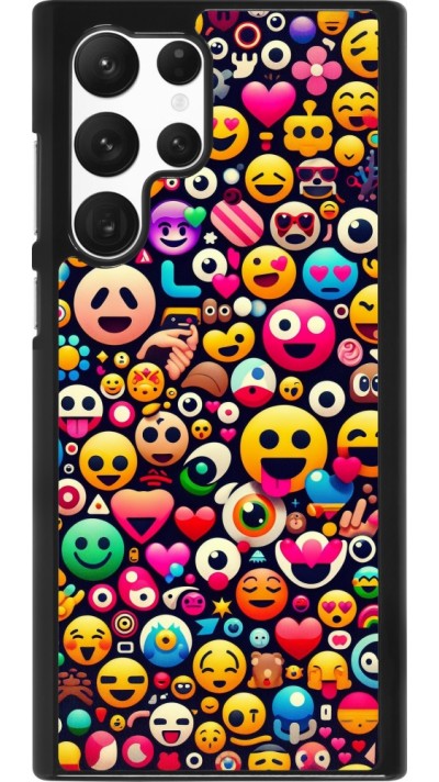 Samsung Galaxy S22 Ultra Case Hülle - Emoji Mix Farbe