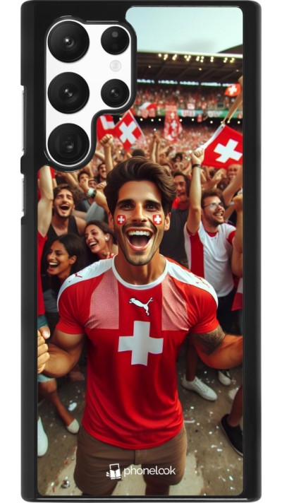 Samsung Galaxy S22 Ultra Case Hülle - Schweizer Fan Euro 2024
