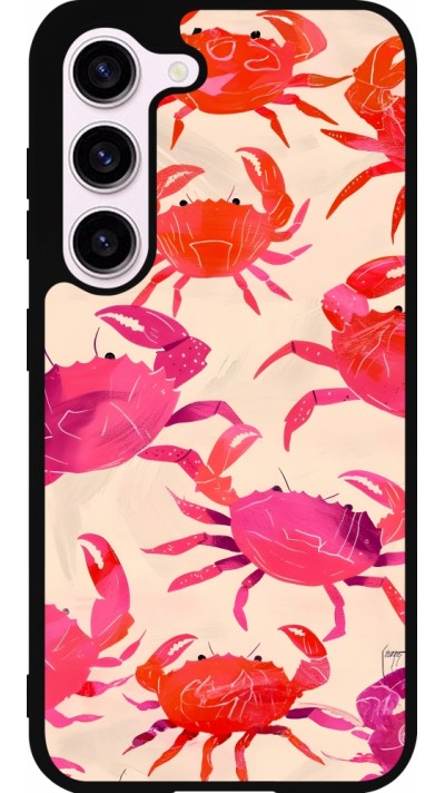 Samsung Galaxy S23 Case Hülle - Silikon schwarz Crabs Paint