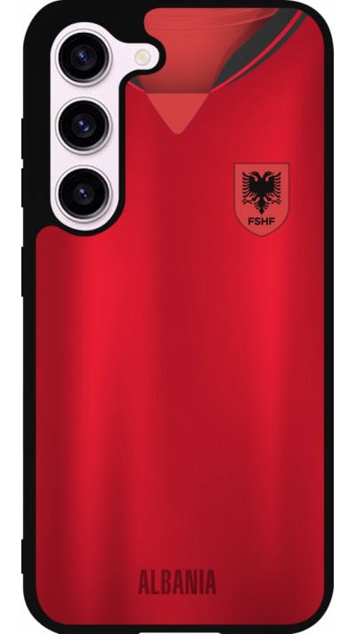 Samsung Galaxy S23 Case Hülle - Silikon schwarz Albanien personalisierbares Fussballtrikot