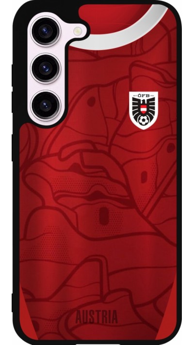 Samsung Galaxy S23 Case Hülle - Silikon schwarz Austria personalisierbares Fussballtrikot