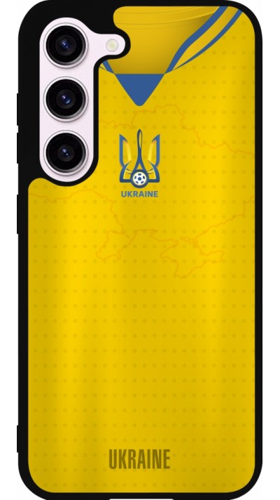 Samsung Galaxy S23 Case Hülle - Silikon schwarz Fussballtrikot Ukraine