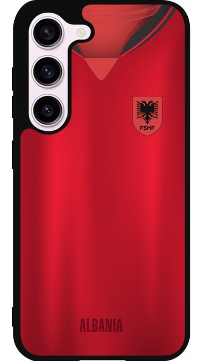 Samsung Galaxy S23 FE Case Hülle - Silikon schwarz Albanien personalisierbares Fussballtrikot