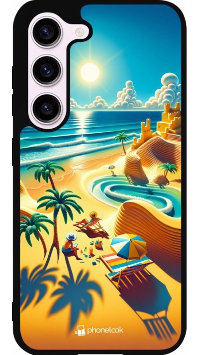 Coque Samsung Galaxy S23 FE - Silicone rigide noir Sunset Breeze