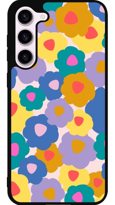 Coque Samsung Galaxy S23+ - Silicone rigide noir Easter 2024 flower power