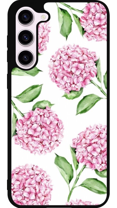 Coque Samsung Galaxy S23+ - Silicone rigide noir Easter 2024 pink flowers