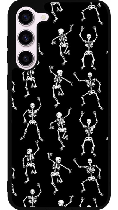 Coque Samsung Galaxy S23+ - Silicone rigide noir Halloween 2024 dancing skeleton