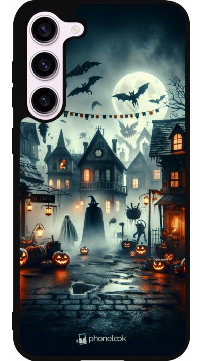 Coque Samsung Galaxy S23+ - Silicone rigide noir Halloween Spookville