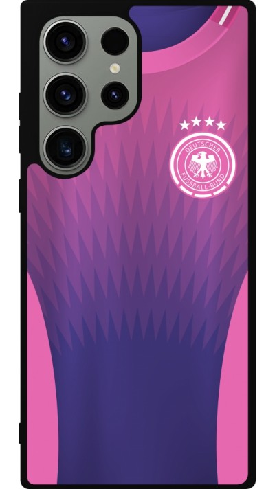 Samsung Galaxy S23 Ultra Case Hülle - Silikon schwarz Deutschland Away personalisierbares Fussballtrikot