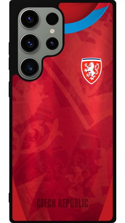 Samsung Galaxy S23 Ultra Case Hülle - Silikon schwarz Tschechische Republik personalisierbares Fussballtrikot