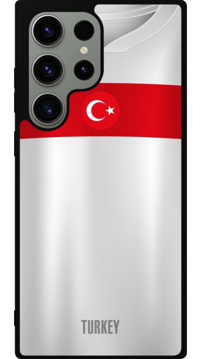 Samsung Galaxy S23 Ultra Case Hülle - Silikon schwarz Türkei personalisierbares Fussballtrikot