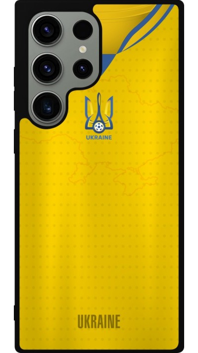 Samsung Galaxy S23 Ultra Case Hülle - Silikon schwarz Fussballtrikot Ukraine