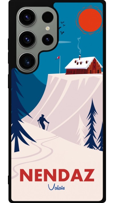 Samsung Galaxy S23 Ultra Case Hülle - Silikon schwarz Nendaz Cabane Ski