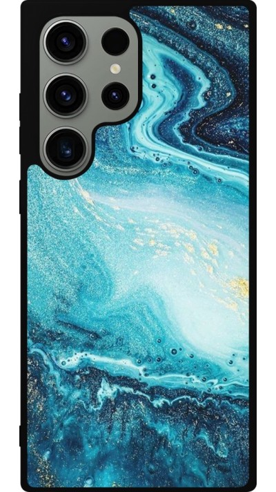 Samsung Galaxy S23 Ultra Case Hülle - Silikon schwarz Sea Foam Blue