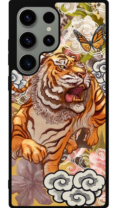 Samsung Galaxy S23 Ultra Case Hülle - Silikon schwarz Spring 23 japanese tiger