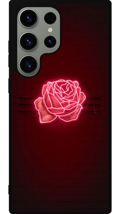 Samsung Galaxy S23 Ultra Case Hülle - Silikon schwarz Spring 23 neon rose