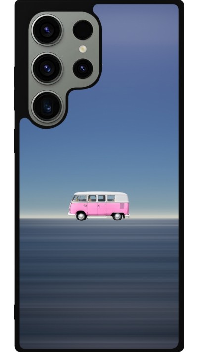 Samsung Galaxy S23 Ultra Case Hülle - Silikon schwarz Spring 23 pink bus