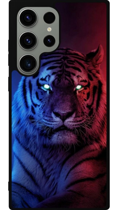 Samsung Galaxy S23 Ultra Case Hülle - Silikon schwarz Tiger Blue Red