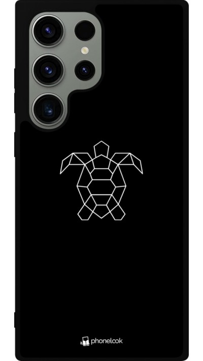 Samsung Galaxy S23 Ultra Case Hülle - Silikon schwarz Turtles lines on black