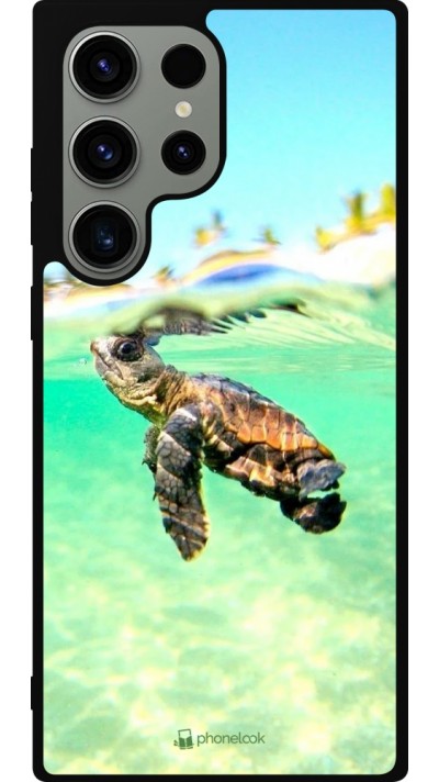 Samsung Galaxy S23 Ultra Case Hülle - Silikon schwarz Turtle Underwater