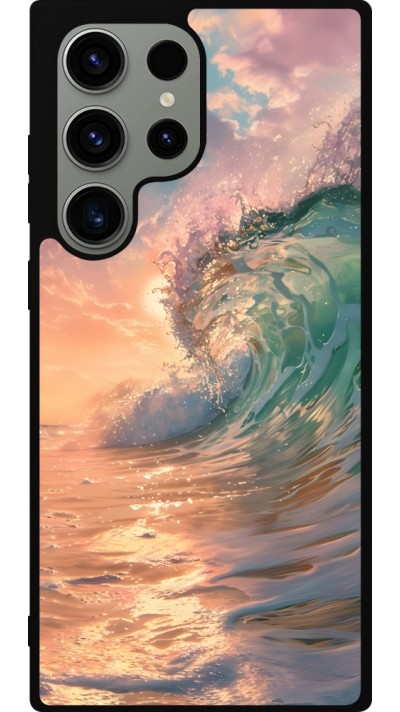 Samsung Galaxy S23 Ultra Case Hülle - Silikon schwarz Wave Sunset