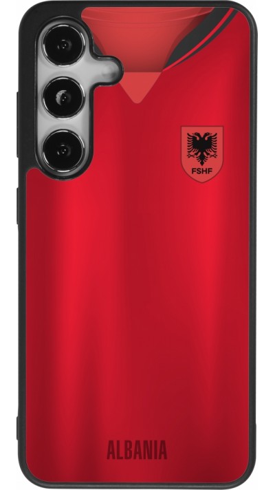 Samsung Galaxy S24 Case Hülle - Silikon schwarz Albanien personalisierbares Fussballtrikot