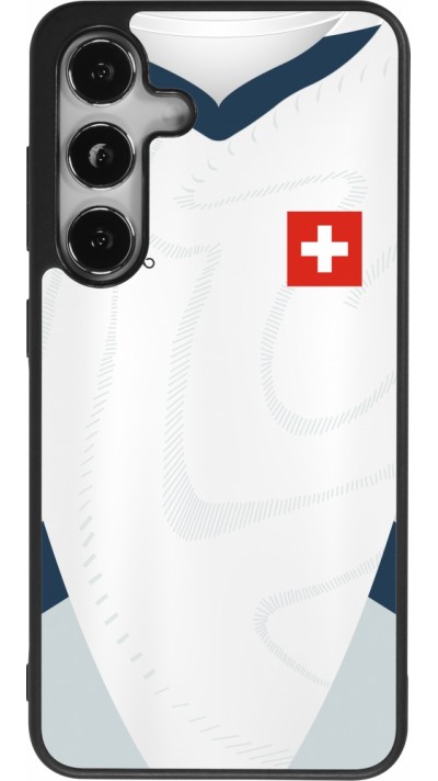 Samsung Galaxy S24 Case Hülle - Silikon schwarz Schweiz Away personalisierbares Fussballtrikot