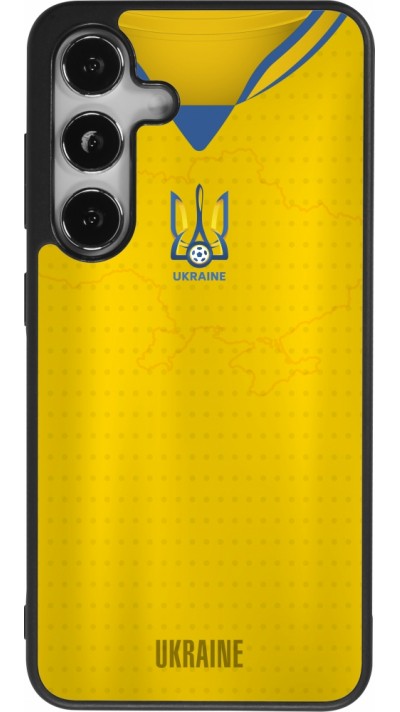 Samsung Galaxy S24 Case Hülle - Silikon schwarz Fussballtrikot Ukraine