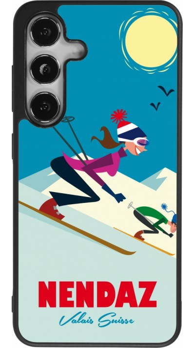 Samsung Galaxy S24 Case Hülle - Silikon schwarz Nendaz Ski Downhill