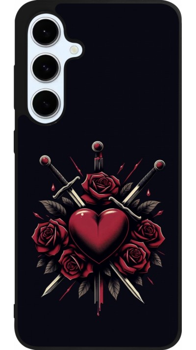 Samsung Galaxy S24 FE Case Hülle - Silikon schwarz Valentine 2024 gothic love