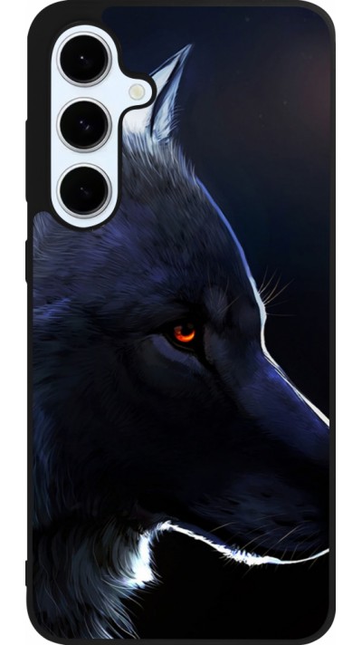 Samsung Galaxy S24 FE Case Hülle - Silikon schwarz Wolf Shape