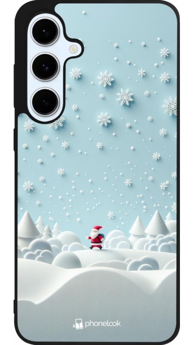 Samsung Galaxy S24 FE Case Hülle - Silikon schwarz Weihnachten 2023 Kleiner Vater Schneeflocke