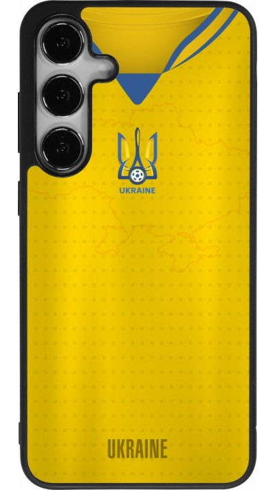 Samsung Galaxy S24+ Case Hülle - Silikon schwarz Fussballtrikot Ukraine