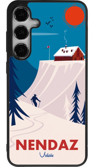 Samsung Galaxy S24+ Case Hülle - Silikon schwarz Nendaz Cabane Ski