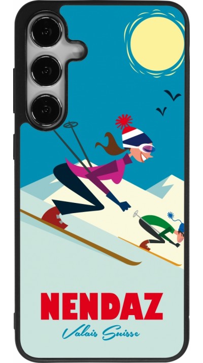 Samsung Galaxy S24+ Case Hülle - Silikon schwarz Nendaz Ski Downhill