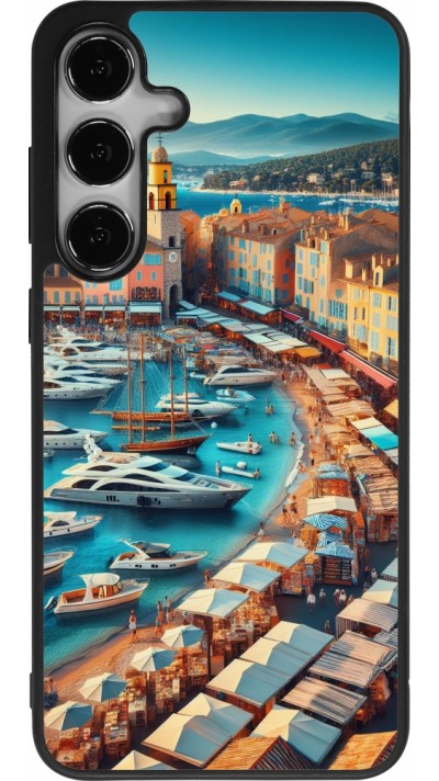 Samsung Galaxy S24+ Case Hülle - Silikon schwarz Saint-Tropez Strand