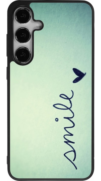 Samsung Galaxy S24+ Case Hülle - Silikon schwarz Smile