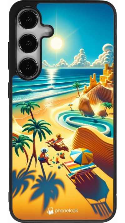 Samsung Galaxy S24+ Case Hülle - Silikon schwarz Sonnenuntergang Brise