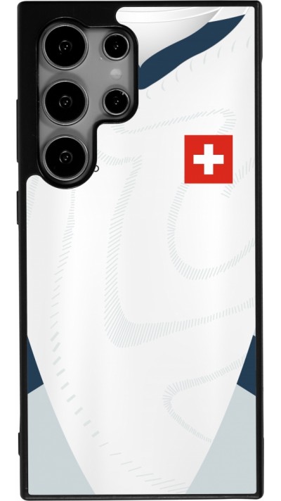 Samsung Galaxy S24 Ultra Case Hülle - Silikon schwarz Schweiz Away personalisierbares Fussballtrikot