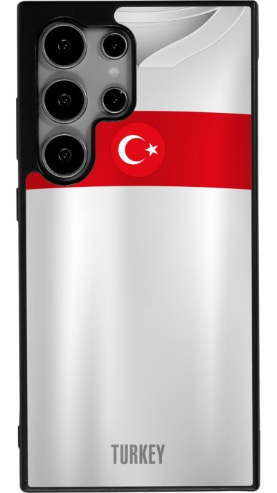 Samsung Galaxy S24 Ultra Case Hülle - Silikon schwarz Türkei personalisierbares Fussballtrikot