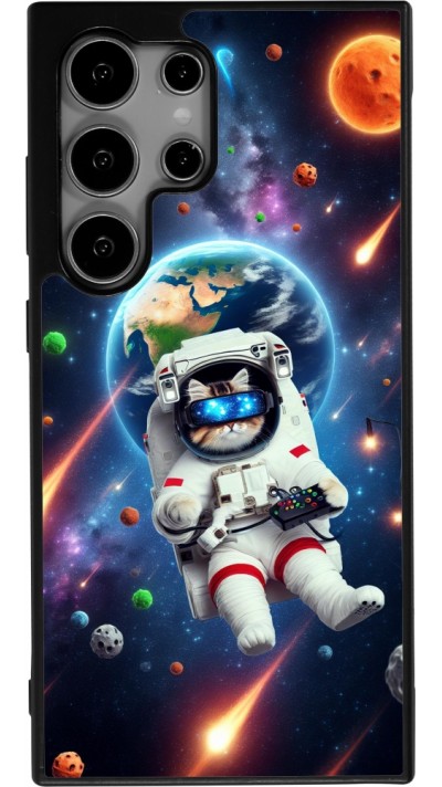 Coque Samsung Galaxy S24 Ultra - Silicone rigide noir VR SpaceCat Odyssey